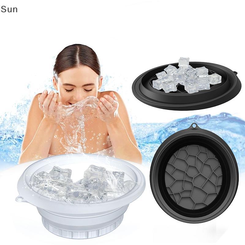 Sun ชามขนาดใหญ่สําหรับ Face Ice Bath ชามน้ําแข็งพับได้ชามซิลิโคนสําหรับจุ่ม Face Ice Bath Ice Bath ท