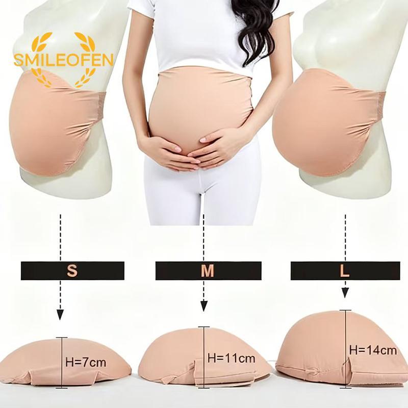 [Smileofen] ท้องตั้งครรภ์ปลอม Breathable นุ่มน้ําหนักเบาเหมือนจริงสวมใส่หน้าท้องปลอม Bump สําหรับบทบาทเล่นท้องเทียมใหม่