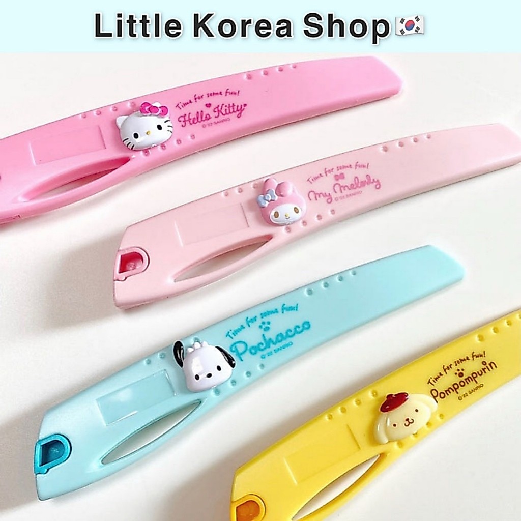 [Sanrio] มีดอเนกประสงค์แบบพกพา/เครื่องตัดกระดาษ/สินค้าเกาหลีแท้ / เครื่องเขียน Sanrio / Hello Kitty, Cinnamoroll, Kuromi,My Melody, Pochacco, Pompompurin