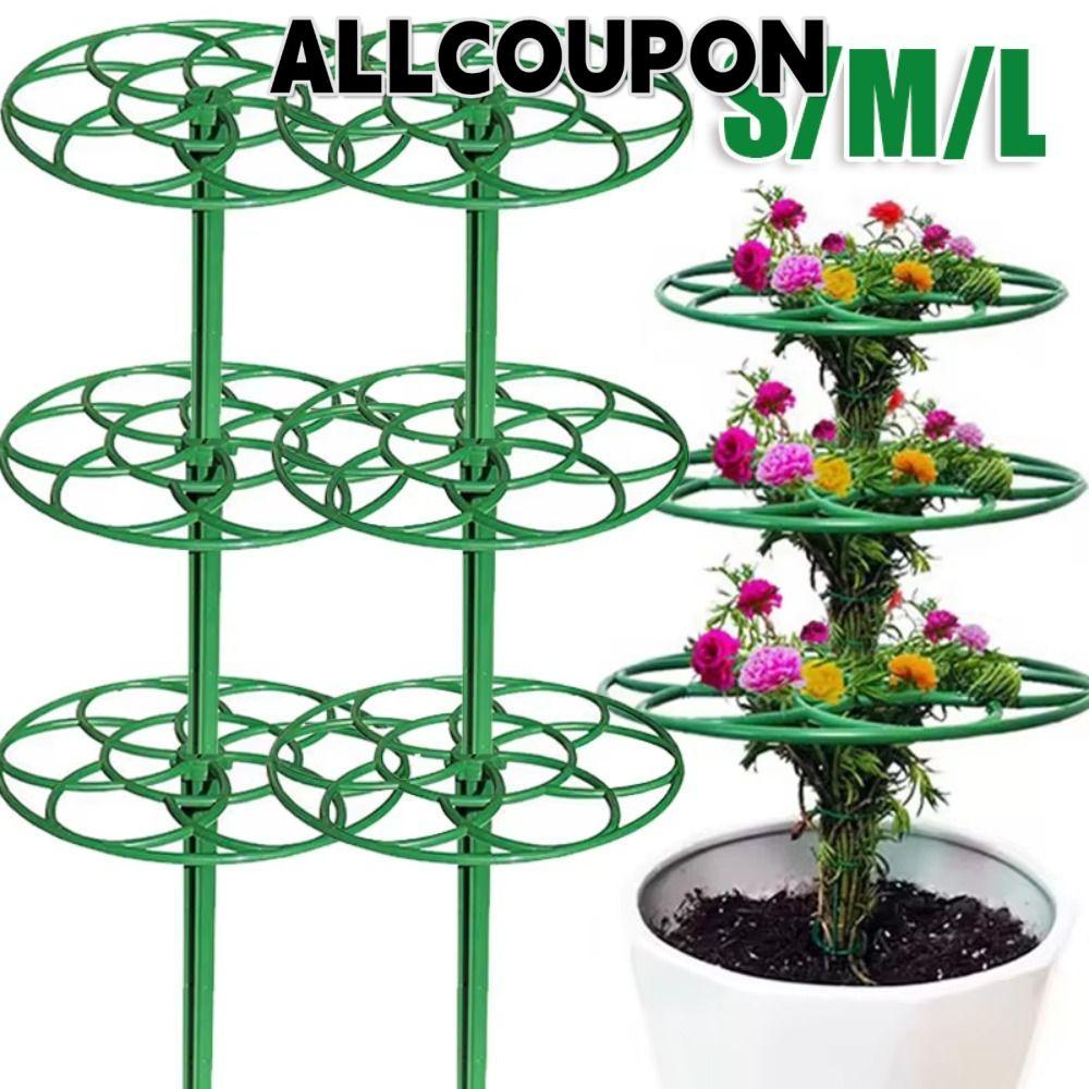 ALLCOUPON บอนไซปีนกรอบ,พลาสติก S/M/L กรงพืชขาตั้งรองรับ,Stackable Multi-layer Climbing Vine Rackอุปกรณ์ทําสวน