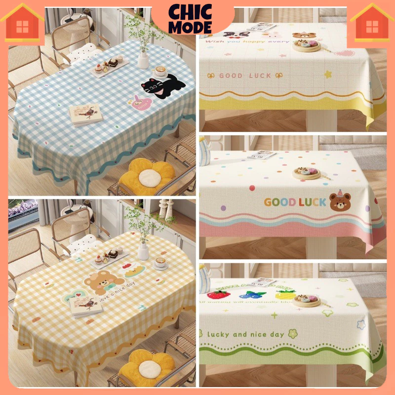 ผ้าปูโต๊ะ PVC กันน้ำกันความร้อน ขนาด 60x120/90x140 ซม