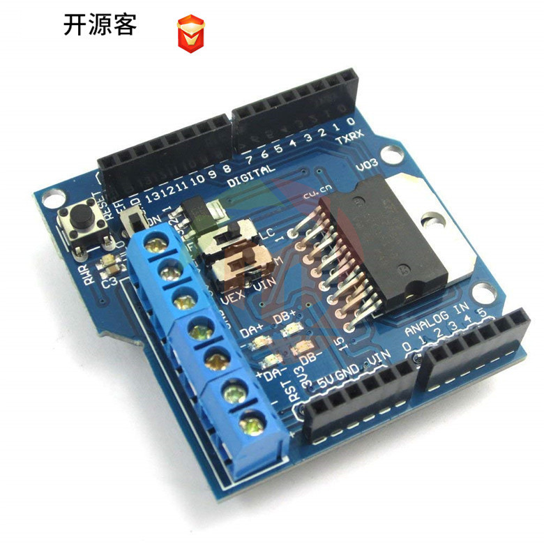 L298N 2A บอร์ดขยายไดรฟ์มอเตอร์ L298N ไดรฟ์รถยนต์