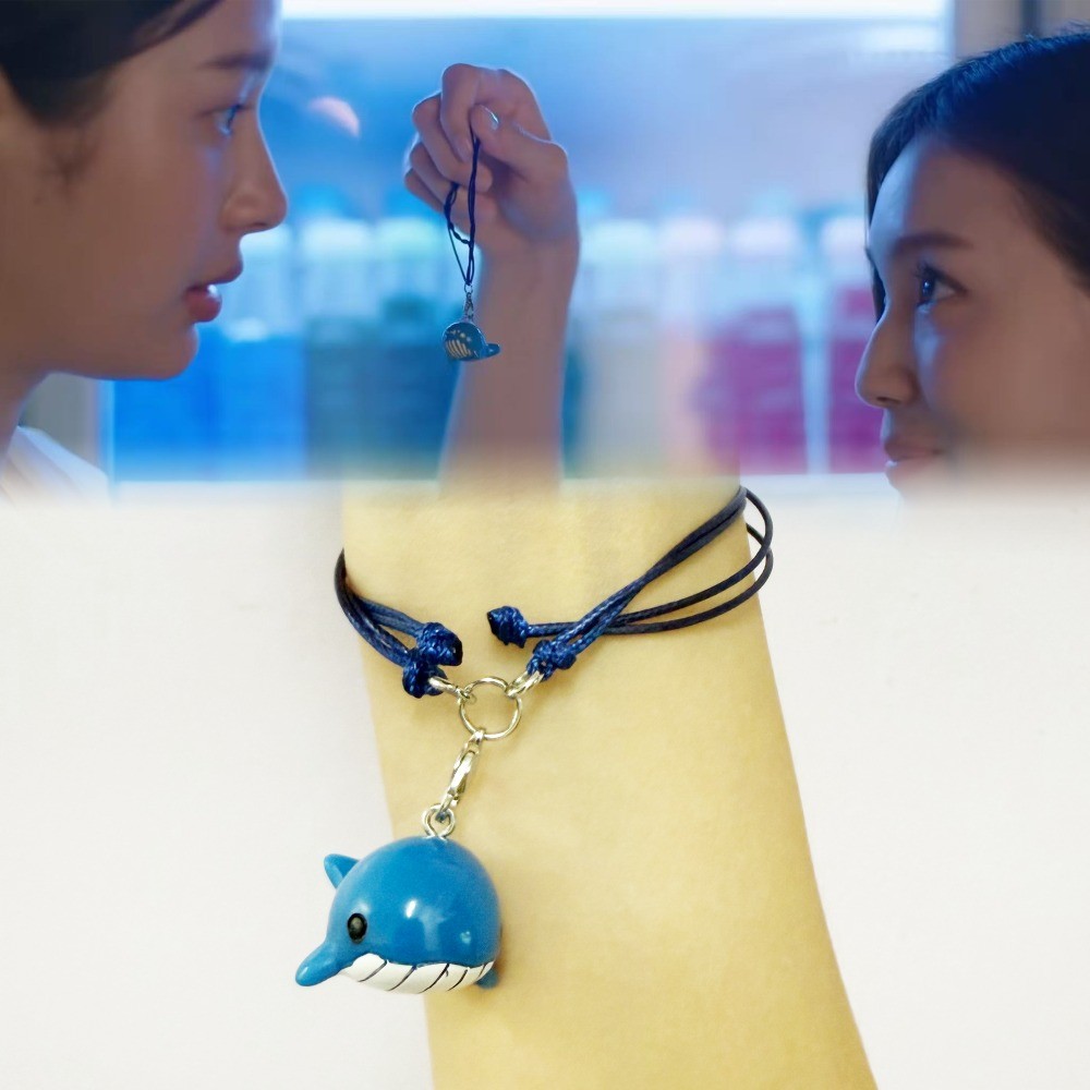 Milklove Thai Tv Whale Store Xoxo สร้อยข้อมือ Wan Maewnam Whale กําไลข้อมือจี้แฟชั่นชายหญิงอุปกรณ์เส