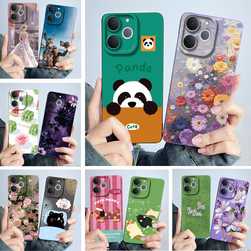 ปลอกสําหรับRealmeหมายเหตุ70 70Tเคสโทรศัพท์คุณภาพสูงซิลิโคนอ่อนนุ่มน่ารักPandaสาวหวานแมวฝาหลังสําหรับRealme Note70หมายเหตุ70 Tกันชน
