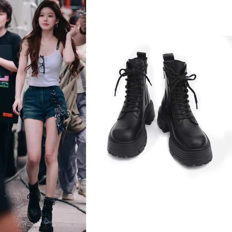 มาร์ตินบูทพียูล่าสุด แบบซิปข้าง สำหรับหน้าหนาว ส้นแบน สวมใส่สบาย จากราคาโรงงาน - รูปที่ 7