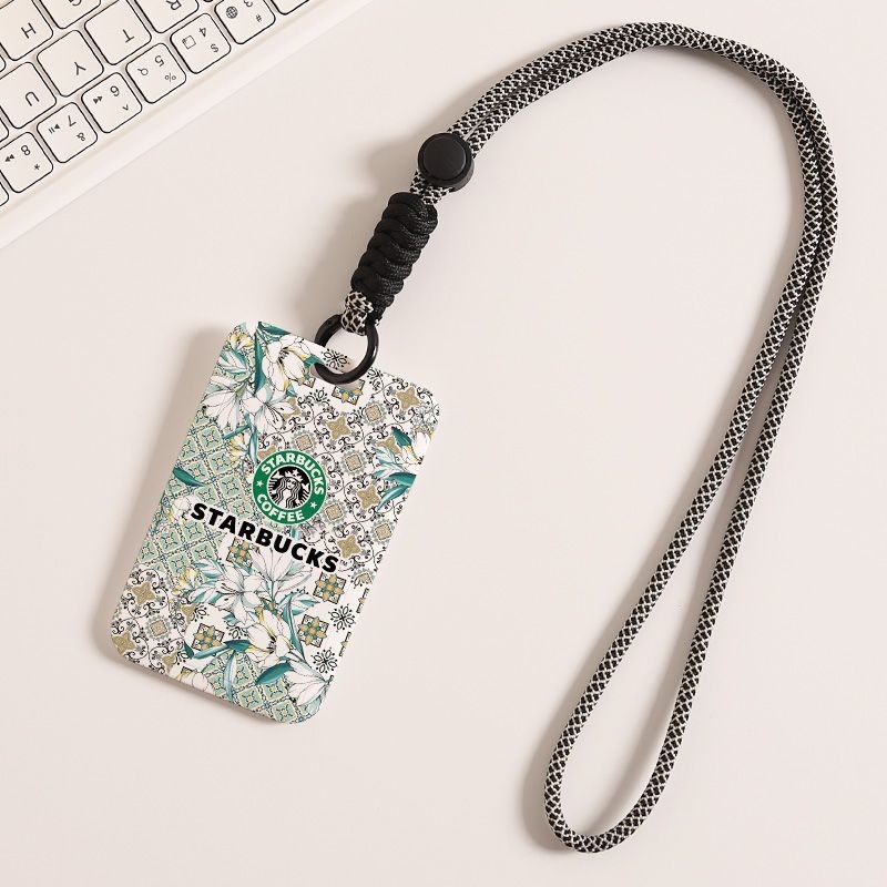 Starbucks Commemorative Edition ที่ใส่บัตรอาหารระดับพรีเมียม Campus Card Case Retro Niche Car Card Holder bh829cde829 - รูปที่ 4