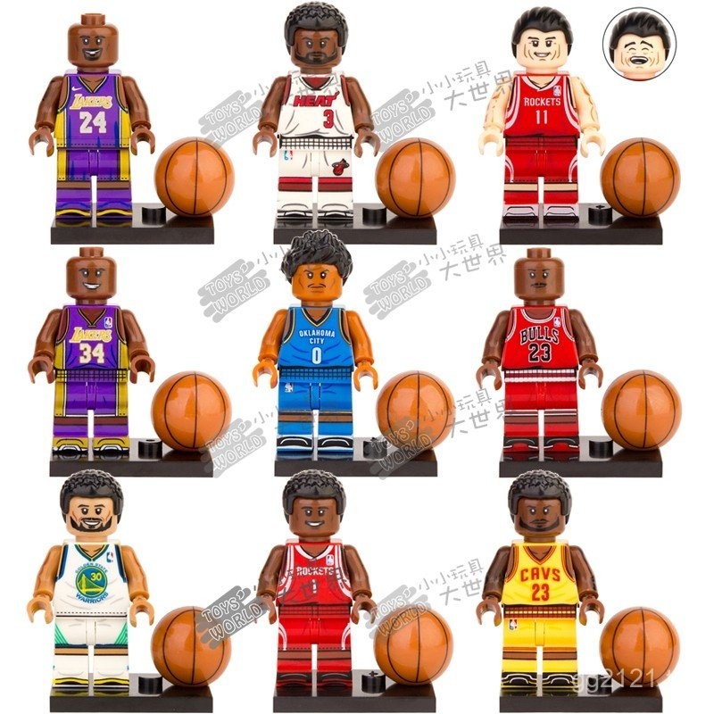 Third Party Yao Ming James Kobe ONeill บาสเกตบอล MOC ประกอบอาคารบล็อก Minifigure ของเล่น