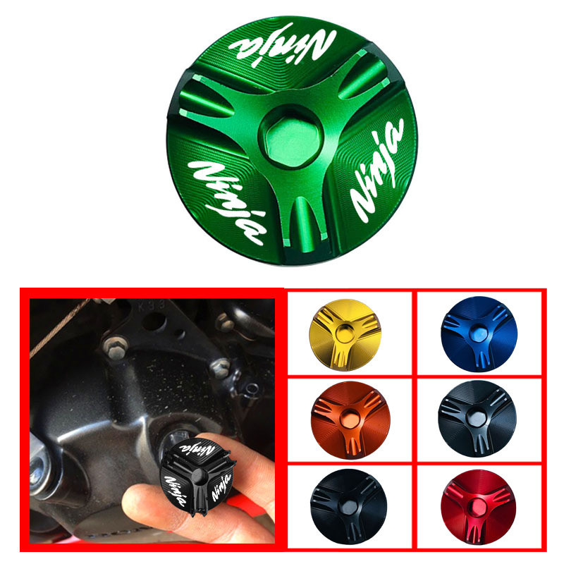 เหมาะสําหรับ Kawasaki Ninja 750R ZX750 Ninja ZX-10 ZX1000 สกรูน้ํามันอลูมิเนียมอัลลอยด์