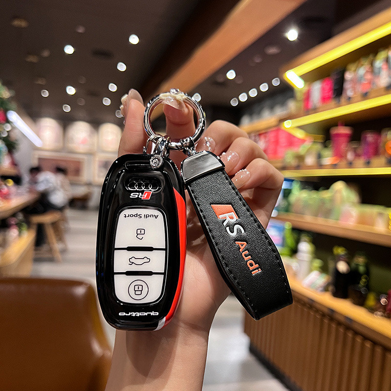 เฉพาะ Audi Key Case A4L/Q5/A7/A5/A6L/S5 พวงกุญแจรถ High-End กระเป๋าป้องกันกรณี Track
