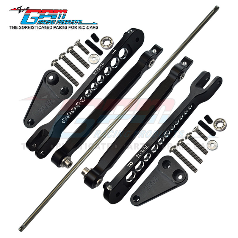 GPM LOSI-1/10 4WD HAMMER REY U4 อลูมิเนียม 7075-T6 ด้านหลังหยุด Swing Rod Plus Balance Rod