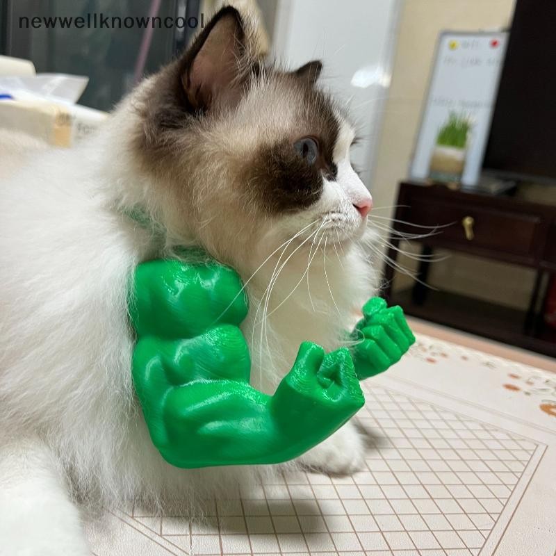 Newwellknowncool แมวกล้ามเนื้อแขน Creative Giant Arm 3D พิมพ์ Props Superhero คอสเพลย์สําหรับลูกแมวล