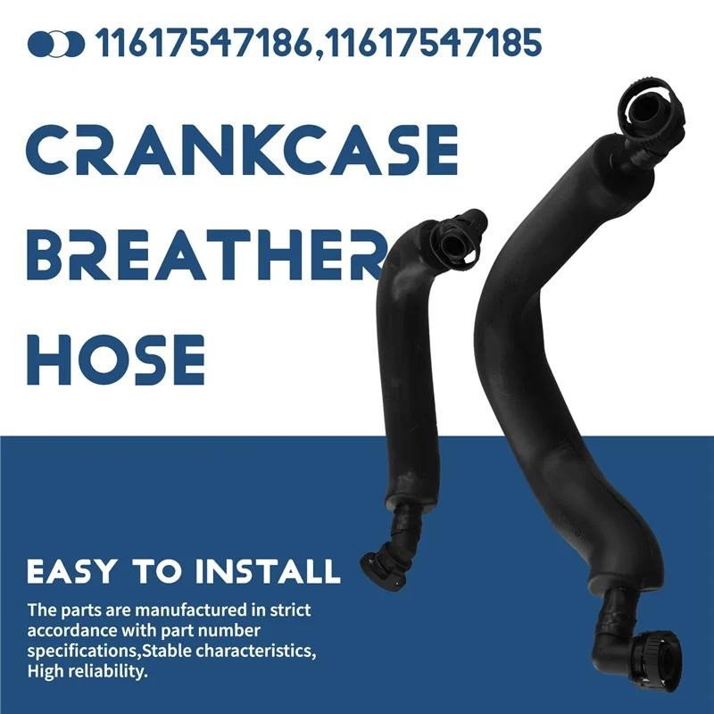 A72M-2X L + R Crankcase Breather ท่อสําหรับ BMW E60 545I E63 E64 645Ci E66 735Li 745Li X5 1161754718