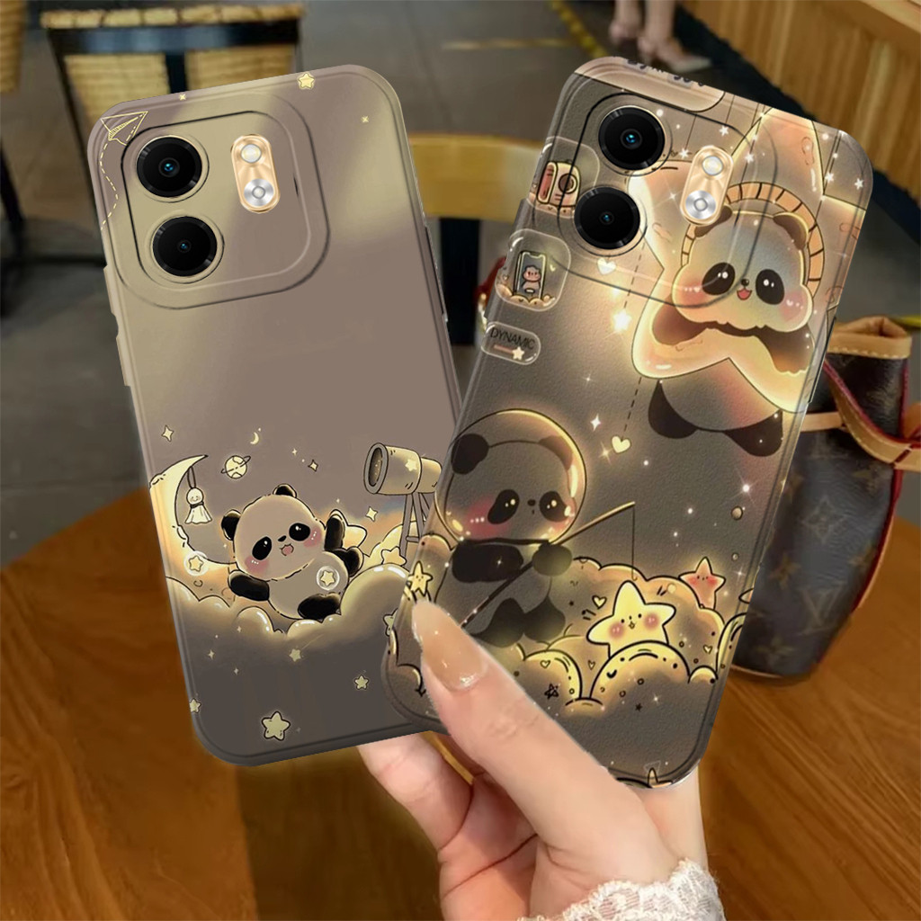 Infinix Smart 9 4G 2024 Infinix Hot 50i 4G 2024 - Softcase - P4nda Motif - กันชน - เคสแบบกําหนดเอง