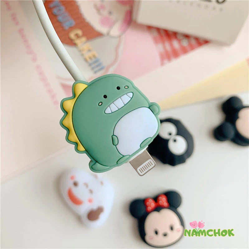 【NK】ฝาครอบป้องกันสายเคเบิลข้อมูลการ์ตูนมอนสเตอร์ตัวน้อยปลอกซิลิโคนตัวจัดระเบียบสายไฟซิลิโคนฝาครอบป้องกันสายข้อมูล thumbnail 5