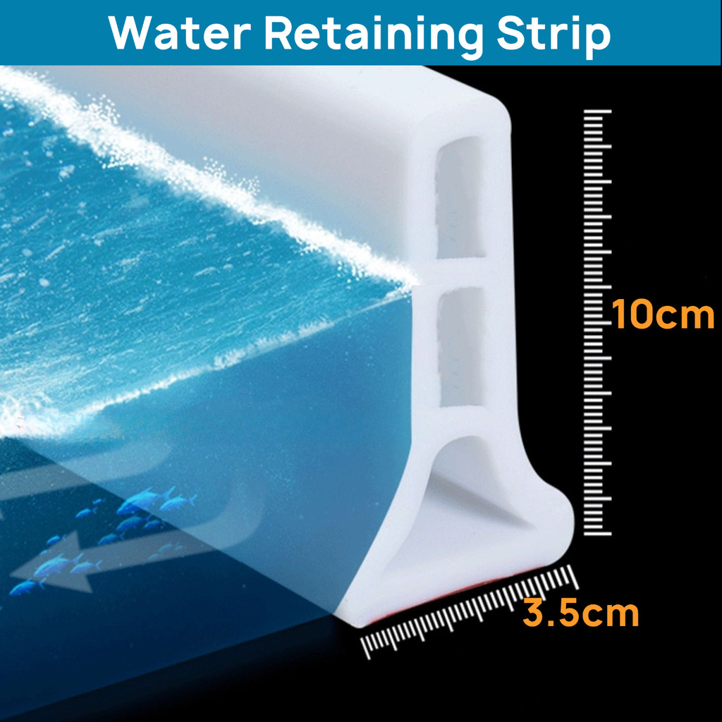 10 ซม.ความสูงซิลิโคนน้ํา Stopper Water Retaining Strip Barrier– Bathroom Water Retaining Barrier สําหรับแห้ง-เปียกแยก Bath อุปกรณ์เสริมสําหรับ Home