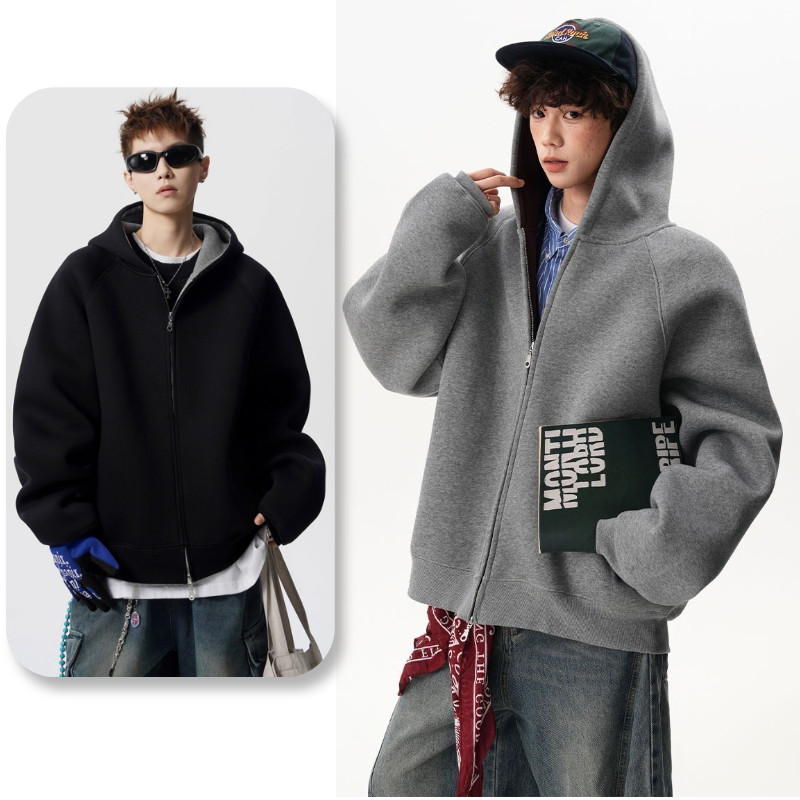 เสื้อสเวตเชิ้ตมีฮู้ด PannoFluxus สไตล์ย้อนยุคอเมริกัน คุณภาพสูง