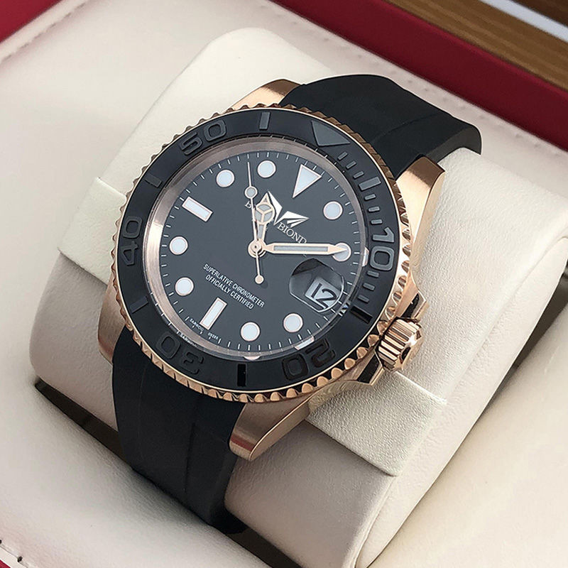 Swiss Mens Automatic Mechanical Watch นาฬิกาผู้ชาย Submarine Series นาฬิกาผู้ชาย Swiss Calendar กันน