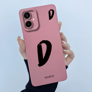 สําหรับ Samsung Galaxy A06 5G กรณี Lucky จดหมายเริ่มต้นซิลิโคนนุ่มกันชนโทรศัพท์สําหรับ Samsung A06 A 06 SM-A066B A066M ปลอก