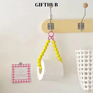 Lllaby ฉากยึดม้วนกระดาษชําระ,ไม่เจาะ โดปามีน แขวนลูกปัดที่ใส…