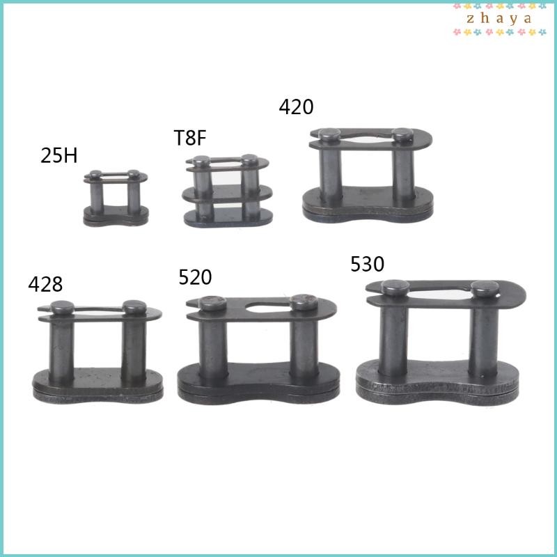 ZHAYA โซ่รถจักรยานยนต์ Master Buckle 25H T8F 420 428 520 530 โซ่เชื่อมต่อแหวน Link ข้อต่อโลหะ