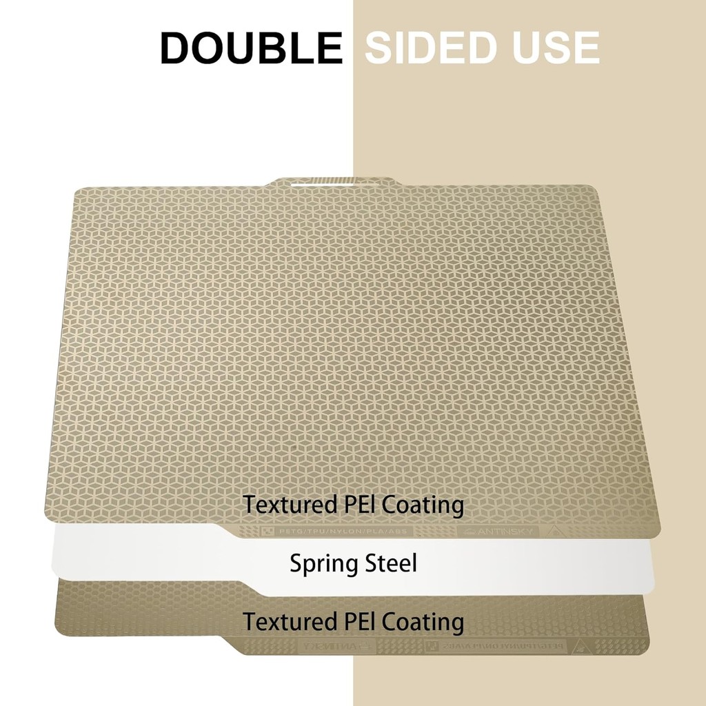 Bulbu Lab PEI แผ่นสองด้าน 257.5 x 257.5 มม.(10.14 * 10.14 นิ้ว) แผ่นเหล็กแม่เหล็กยืดหยุ่นง่ายต่อการล