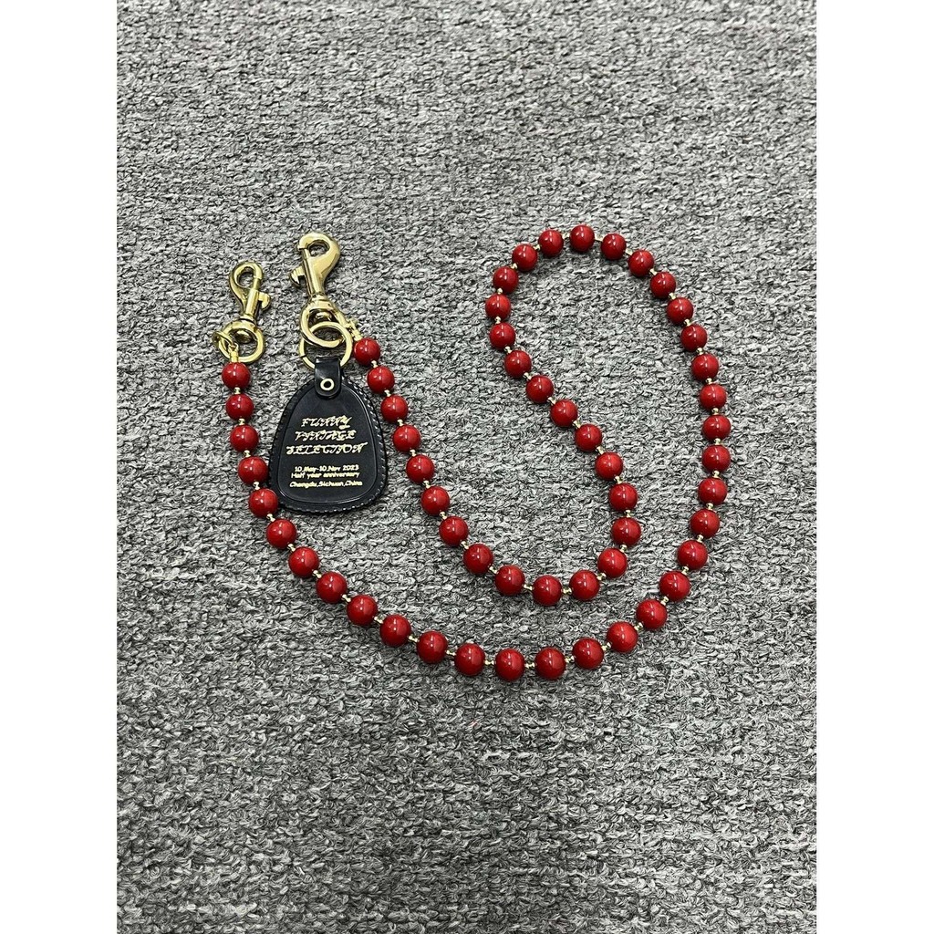 Red Pants Chain Hand Beaded Pants Chain E250906เคเค