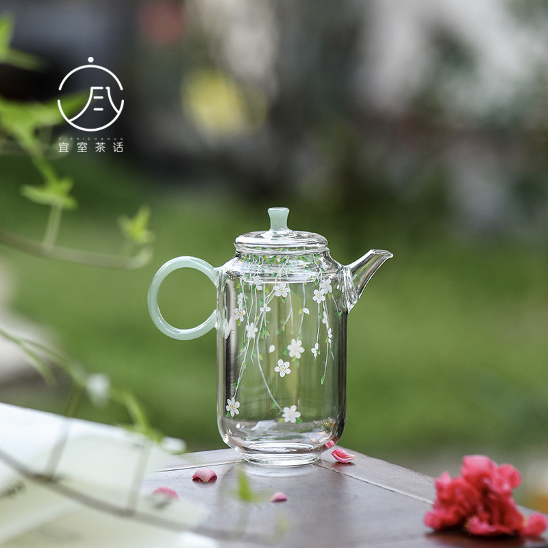 Yishi ชา Huachao แก้วพิเศษทนความร้อนหม้อทํามือสําหรับชาเขียวดอกไม้กรองชาเครื่องชงชากาน้ําชาในครัวเรื