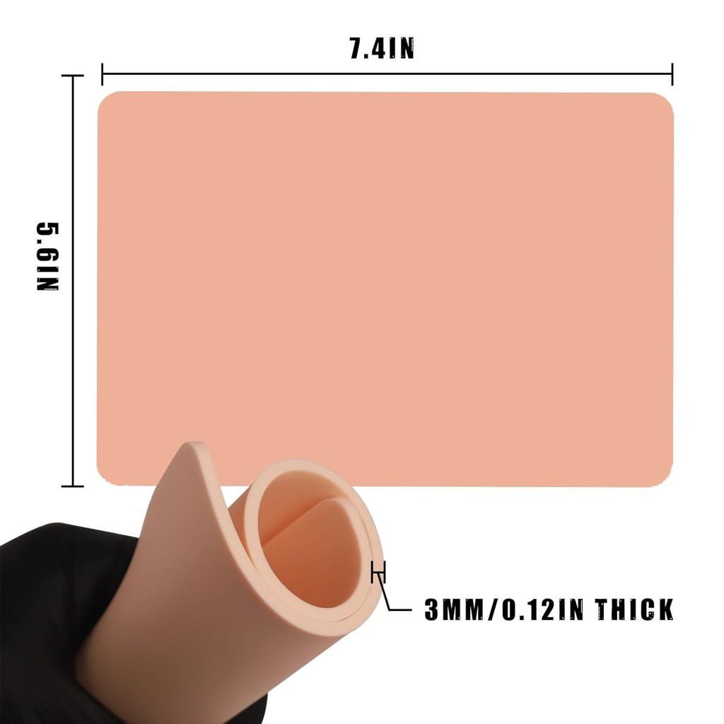 3mm Tattoo Practice Skins, CINNA ปลอม Skin Practice 10 ชิ้น Tattoo Practice ผิว 8x6 "สองด้าน Tattoo 