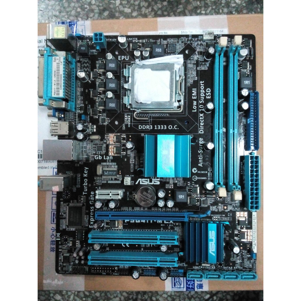 Asus/Asus P5G41T-M LX V2 775-Pin แบบบูรณาการจอแสดงผล DDR3 เมนบอร์ด, รองรับ Dual-Core Quad-Core CPU