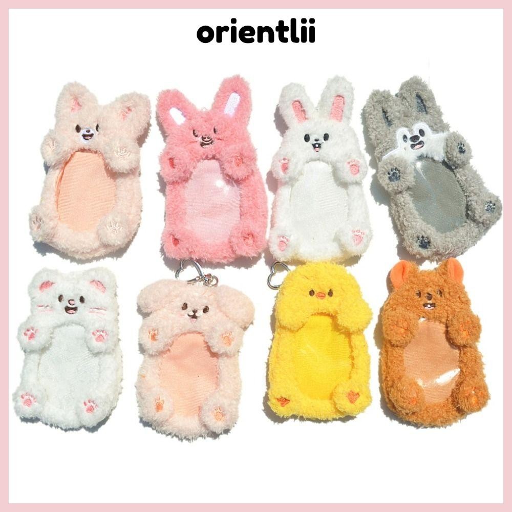 ORIENTLIIY Stray Kids Photo Card Holder, SKZOO Bag Pendant Plush Photocard, Cute Cartoon Photocard ส