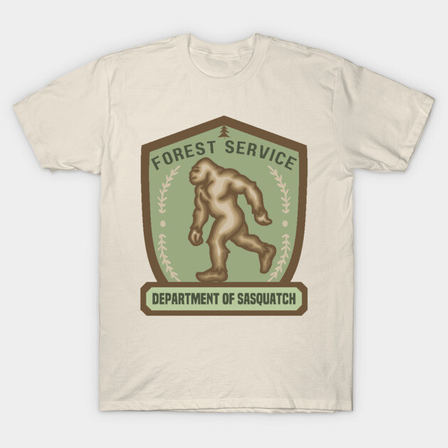 เสื้อยืด Vintage Forest Service Department of Sasquatch T-Shirt แท้ Cotton 100% y2k แฟชั่น ไม่ย้วย