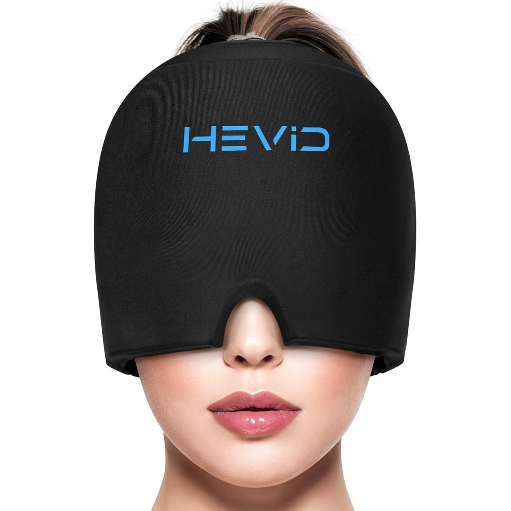 Migraine Headache Relief Cap,Odorless Migraine Ice Head Wrap with 20% More Gel,Hot & Cold Therapy, I