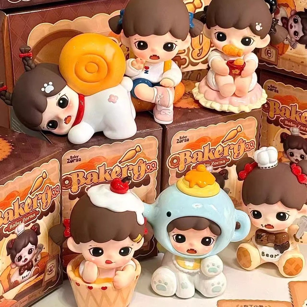 TNTSPACE Zora Sister Baby Baking Shop Series ตุ๊กตาน่ารักรูปตกแต่งของขวัญวันเกิด-***
