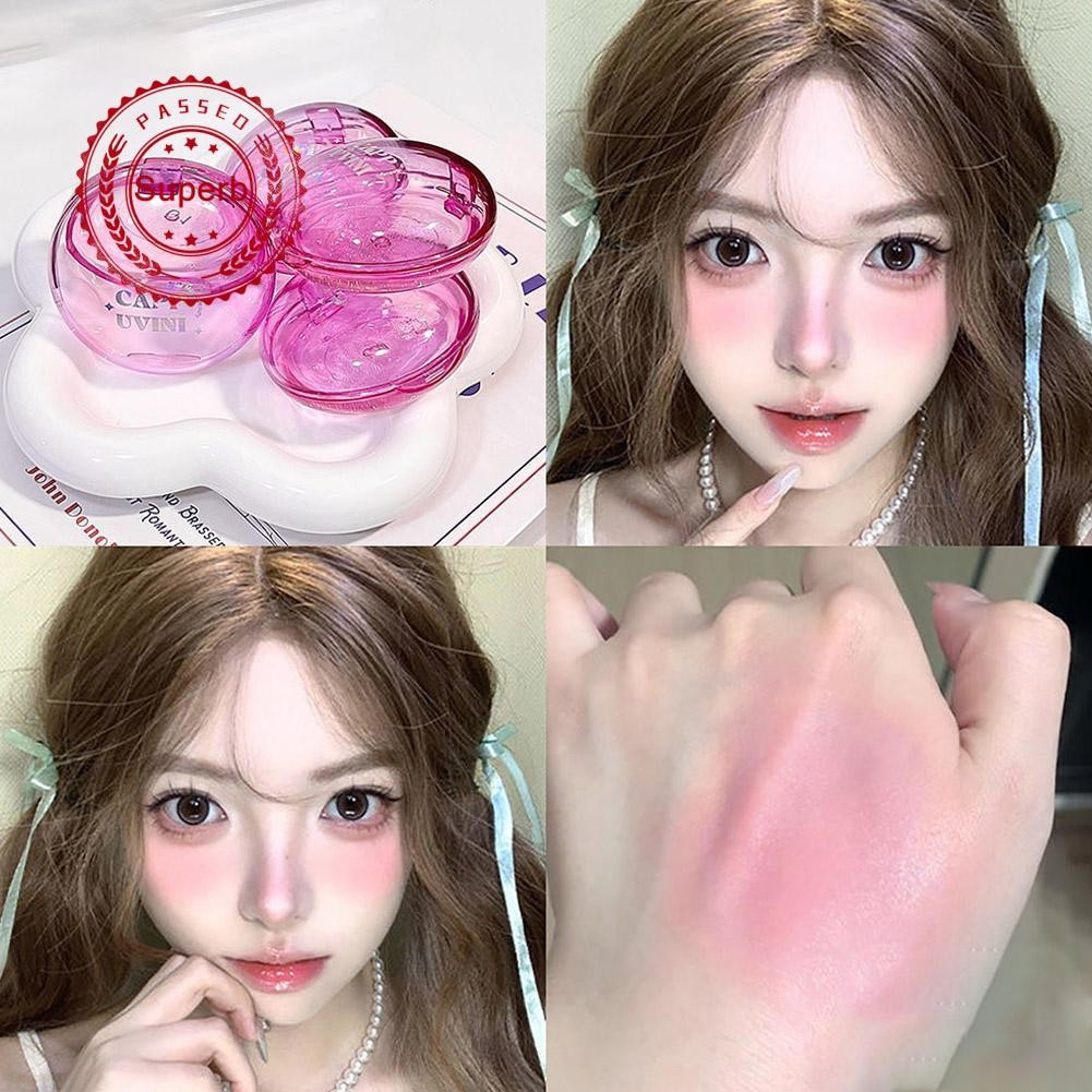 Cappuvini Dream Purple Starry Sky Blush Starry Sky Party Blush Jelly เครื่องสําอางนักเรียนแต่งหน้า E