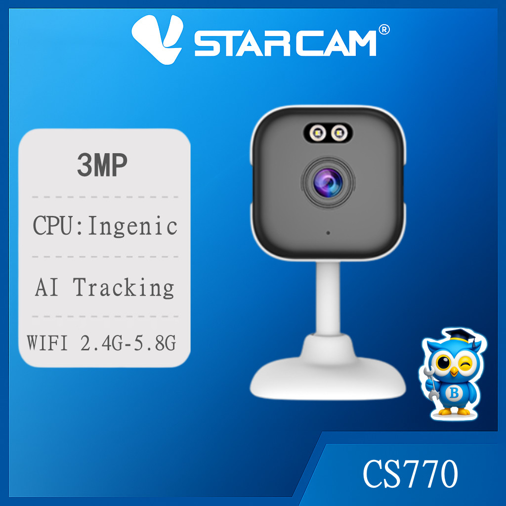 VSTARCAM  CS770 (รองรับ WiFi 2.4 - 5G) กล้องวงจรปิดไร้สาย ปรับได้ถึง-3MP Indoor WiFi iP