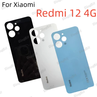 สําหรับ Xiaomi Redmi 12 4G 23053RN02A ฝาหลังแบตเตอรี่ฝาครอบกลางกรอบพร้อมปุ่มปรับระดับเสียงเลนส์ LCD กรอบด้านหน้า