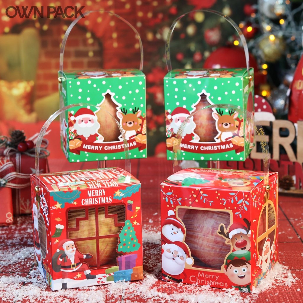 Yiren Christmas Creative Window Portable Paper Apple Box Christmas Eve
