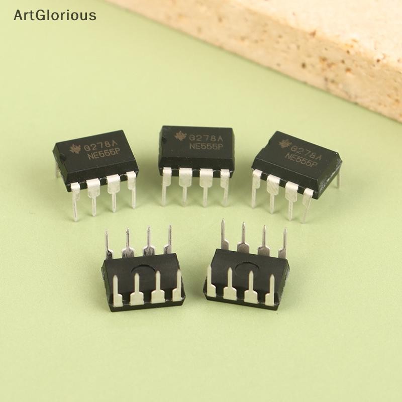Art 20pcs NE555 NE555P Integrated IC Direct Plug DIP-8P Base Circuit Chip Electronicponents N