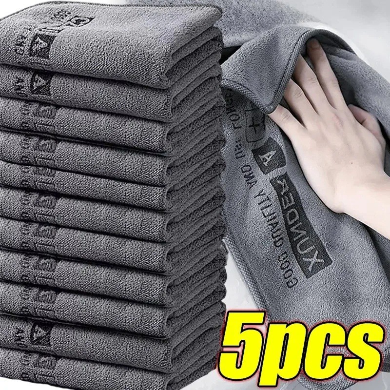 ผ้าขนหนูล้างรถไมโครไฟเบอร์ระดับไฮเอนด์ - ผ้าเช็ดทําความสะอาดรถยนต์ - ผ้าดูแลรถยนต์ Hemming 1/3/5 ชิ้น