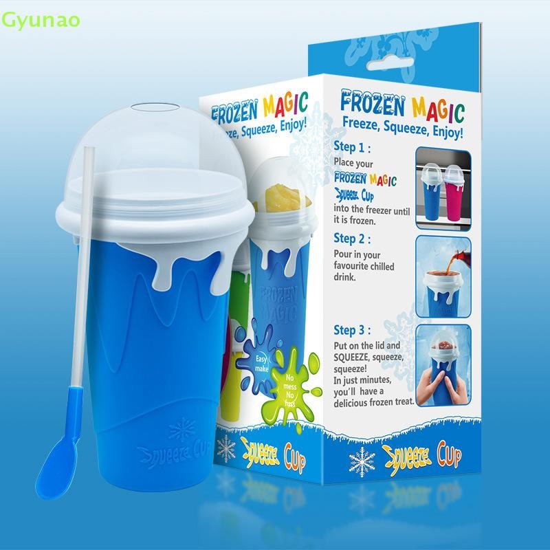 [Gyu] Slushie Cup, Slushy Maker Cup, Frozen Magic Squeeze Cups For Juice Milk Yogurt Ice Cream Make,