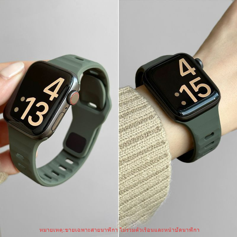 เหมาะสำหรับสายซิลิโคนสำหรับ Apple Watch Series 10/9/8/7/6/5 และ Apple Watch Ultra 2