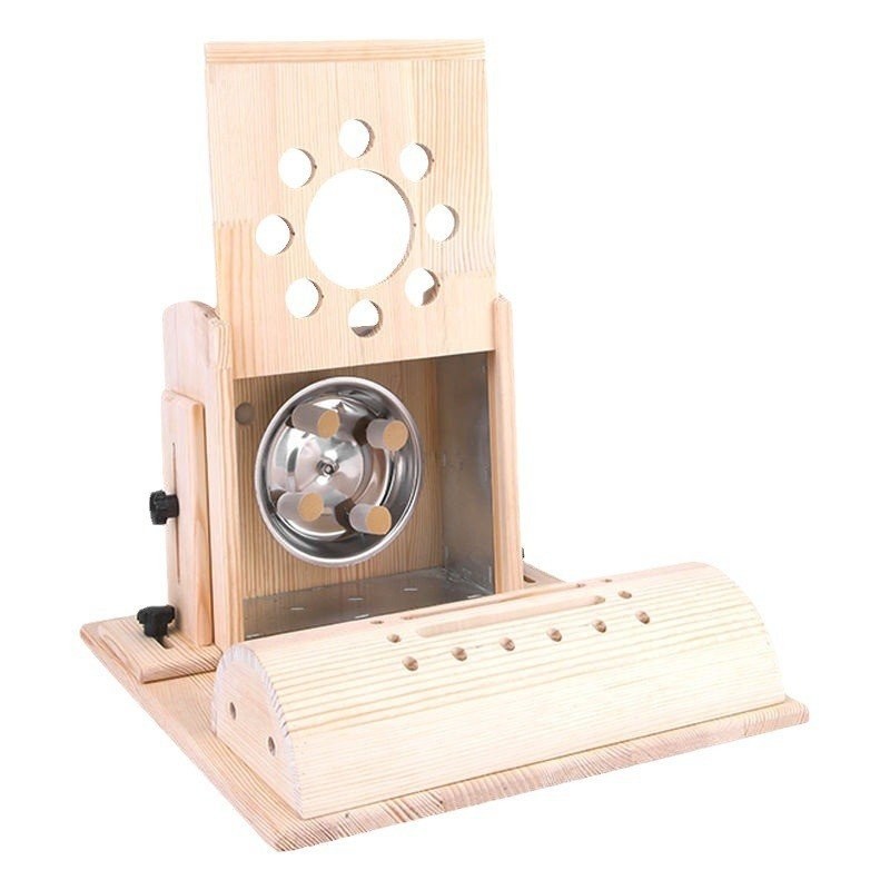 กระดูกสันหลังส่วนคอ Jy หูกระดูกสันหลังส่วนคอไม้ 100 Clubs Moxibustion กล่องหัวคอแบบพกพา Moxibustion 