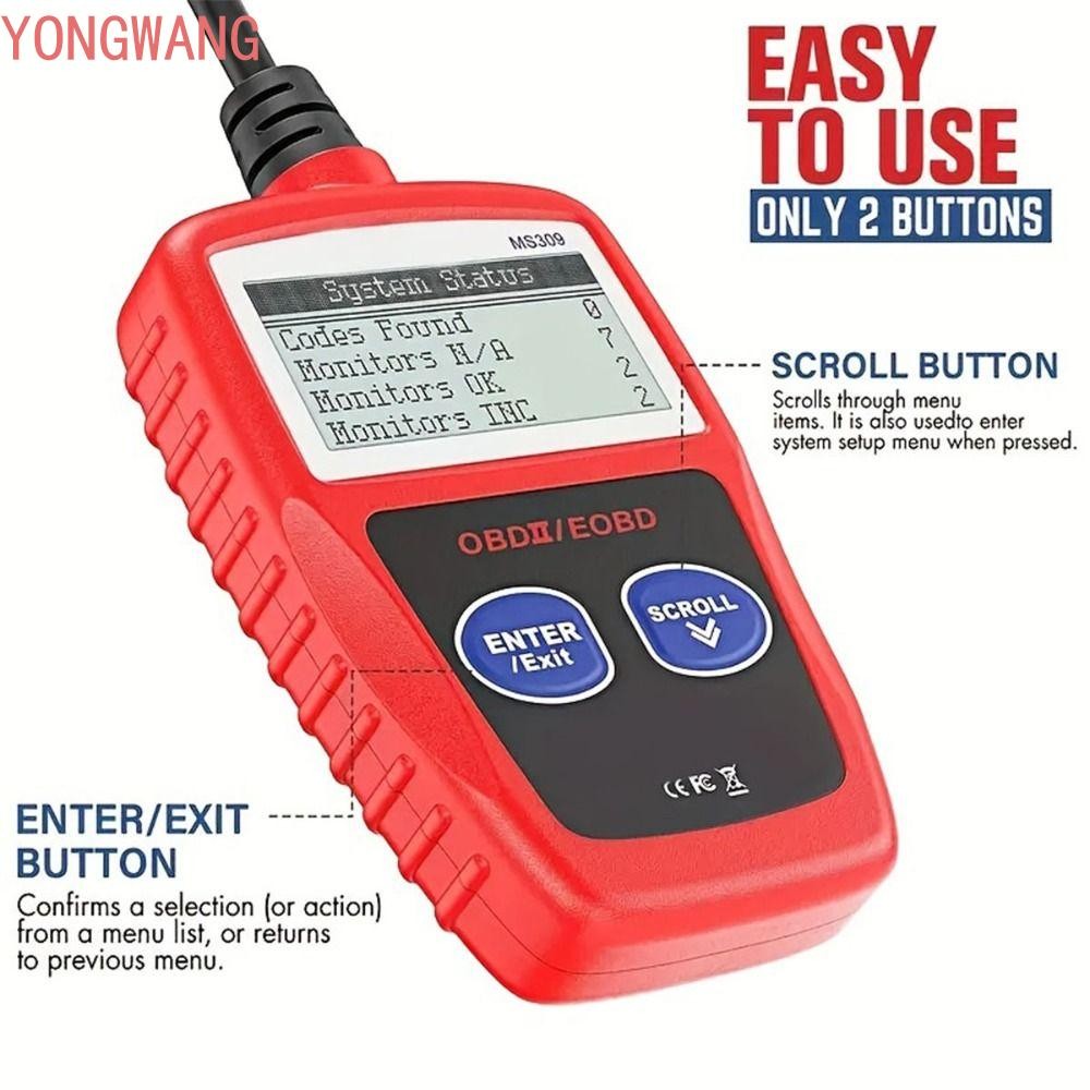 YONGWANG66ZX เครื่องมือสแกนวินิจฉัย, OBD2 เครื่องมือวินิจฉัยความผิดพลาดรถที่แม่นยํา, ไฟเครื่องยนต์ตร