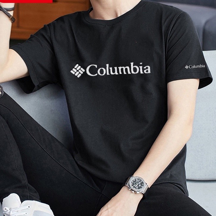 เสื้อยืดผู้ชายแขนสั้นผ้าฝ้าย ColuM Omi พิมพ์ฤดูร้อน