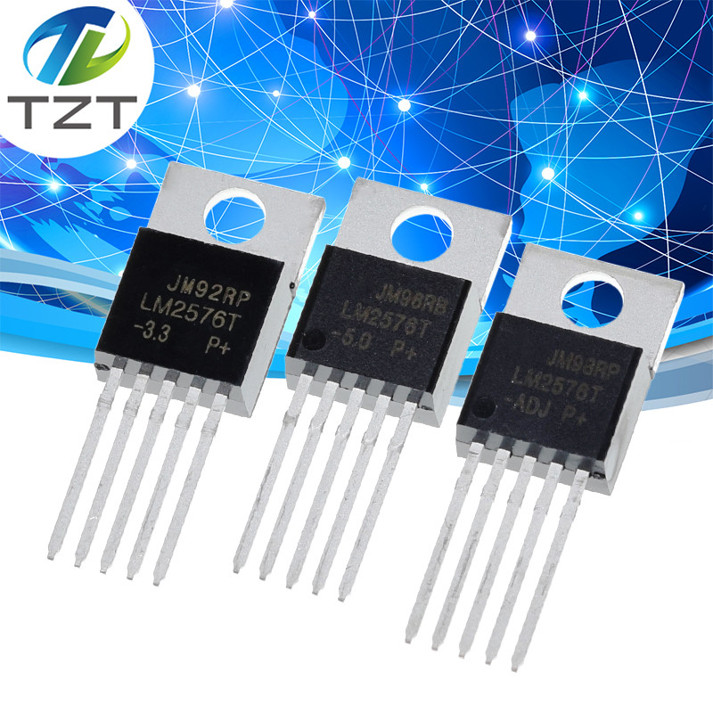 10PCS LM2576 LM2576T LM2576T-ADJ LM2576T-3.3 LM2576T-5.0 REG BUCK ADJ 3A