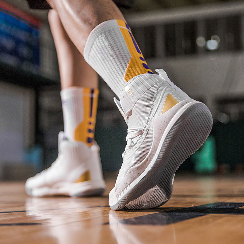 รองเท้าบาสเก็ตบอล Curry 4 สีลาเวนเดอร์ ทนทาน เหมาะสำหรับผู้ชายและผู้หญิง