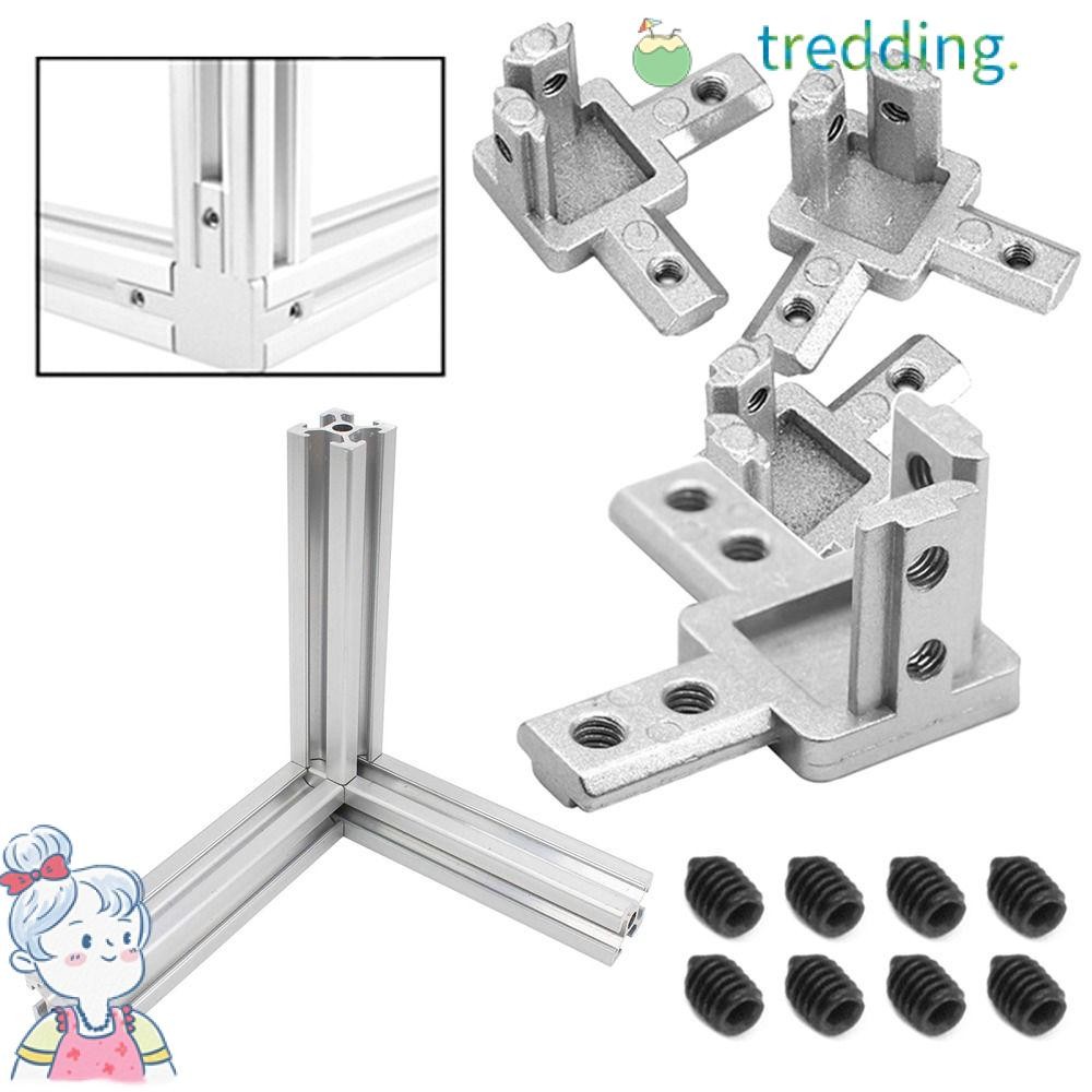 TREDDING491 Bracket Connector ทนทาน 2020 3030 4040 Series Slot อลูมิเนียม Extrusion Profile 3-Way