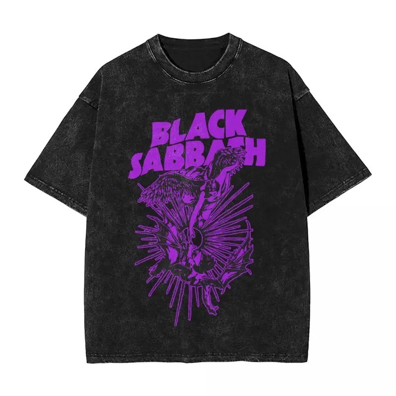 เสื้อ T-Shirt สไตล์Hip Hop ออกแบบ.Black.Sabbath.Fallen.Angels
