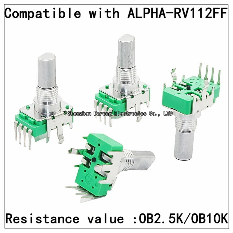 ไต้หวัน Puyao 112 เอฟเฟกต์ระดับเสียงแนวตั้ง potentiometer 0B2.5K 4 ขา 360 องศากึ่งเพลาจับ 15 มม.