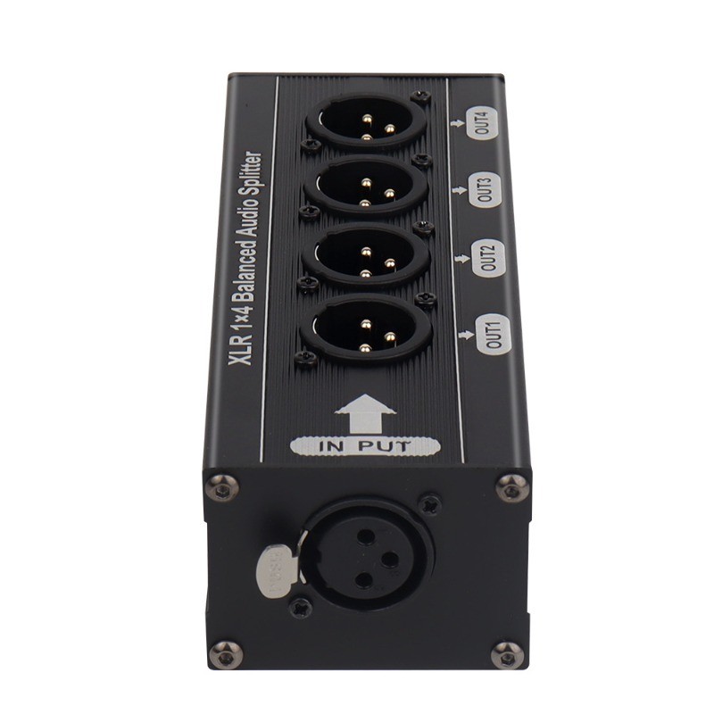 M13K-XLR 1X4 Balanced Audio Splitter 1 In 4 Out XLR Audio Splitter XLR Audio Signal Splitter Box